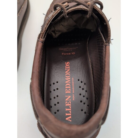 Allen Edmonds Port Washington Force 10 Brown Leather Laces Boat Shoes Mens 8.5D - Picture 10 of 10
